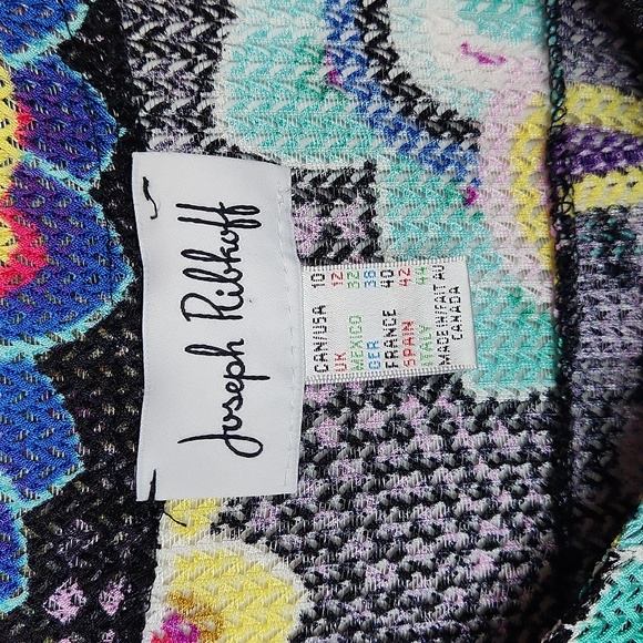 Joseph Ribkoff Colorful Patterned Cover Up Size 10 - Picture 2 of 10